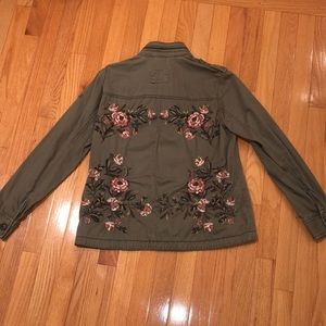 ABERCROMBIE & FITCH Embroidered Zip-Up Jacket